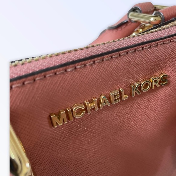 Michael Kors Ciara Grommet Bag Satchel, Rose Color, Antique Saffiano Leather - Picture 11 of 15